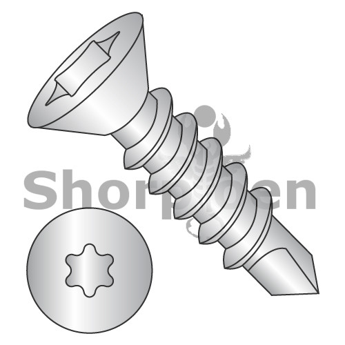 5/16-12X1 1/2 6 Lobe Flat Self Drilling Screw Fully Threaded 18 8 Stainless Steel (Pack Qty 300) BC-3124KTF188