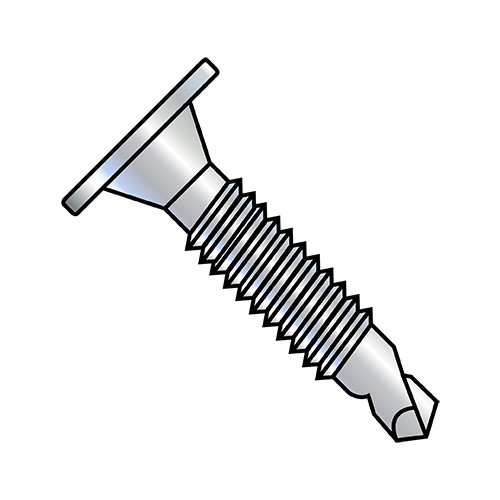 1/4-20X2 1/2 Phil Wafer Head #3 Point Self Drill Screw Machine Screw Full Thread Zinc (Pack Qty 800) BC-1440KWAFMS