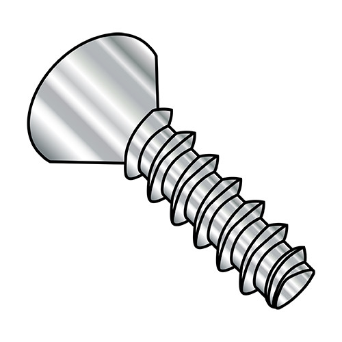8-16X5/8 Phillips Flat Thread Rolling Screws 48-2 Full Thread 410 Stainless Passivated Wax (Pack Qty 2,500) BC-0810LPF410