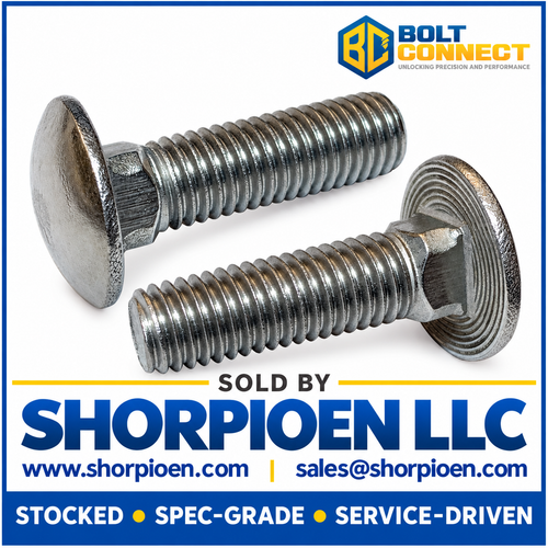 M6-1.0X35 Metric DIN603 Carriage Bolt Full Thread A2 Stainless Steel (Pack Qty 1,000) BC-M635D603A2