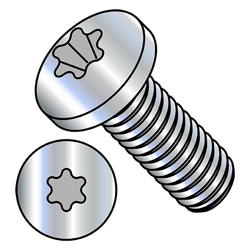 M2-0.4X4 ISO 7045 Metric Six Lobe Drive Pan Machine Screw Class 4.8 Full Thread Zinc RoHS (Pack Qty 10,000) BC-MI247045T
