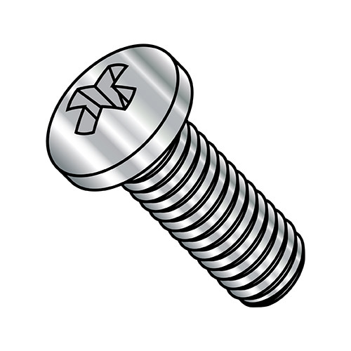 M6-1.0X16 JISB 1111 Metric Phillips Pan Machine Screw Full Thread A2 Stainless Steel (Pack Qty 2,000) BC-MJ616MPPA2