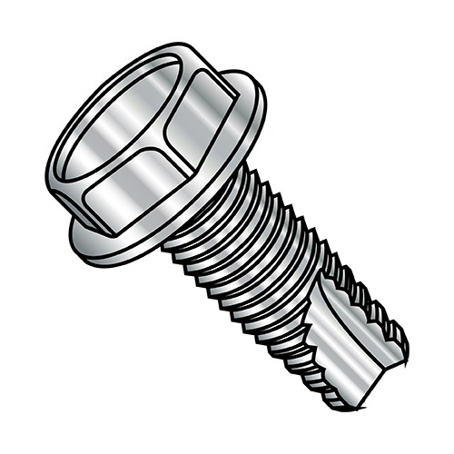 10-32X1 Unslotted Ind Hex Washer Thread Cutting Screw Type 23 Full Thread 18 8 Stainless St (Pack Qty 2,000) BC-11163W188
