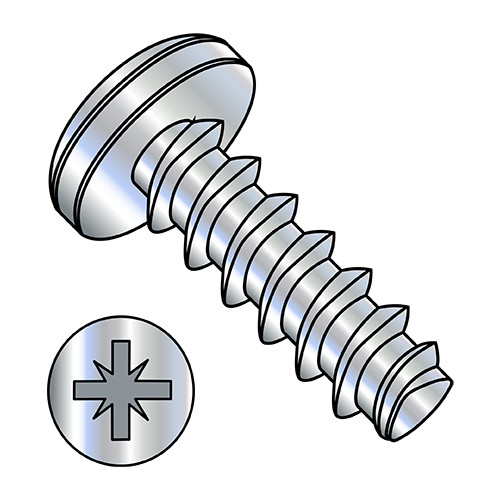 M5-2.3X16 Metric Pozi Pan Thread Rolling Screw 45 Degree Full Thread Zinc (Pack Qty 5,000) BC-M516LZP4