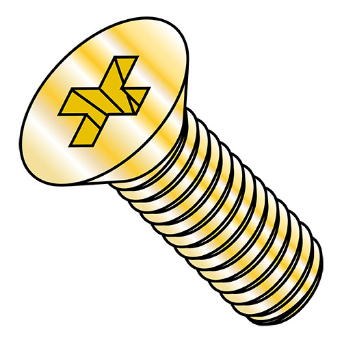 6-32x5/16 MS35190 Military Phillips Flat 82 Degree Full Thread Machine Screw Cadmium (Pack Qty 5,000) BC-MS35190-235