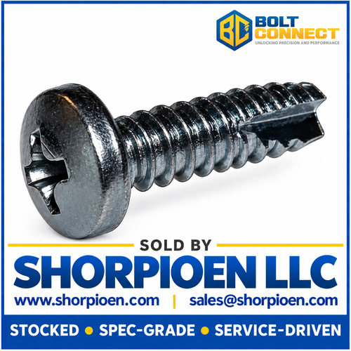6-20X5/16 Phillips Pan Thread Cutting Screw Type 25 Fully Threaded 410 Stainless Steel (Pack Qty 5,000) BC-06055PP410