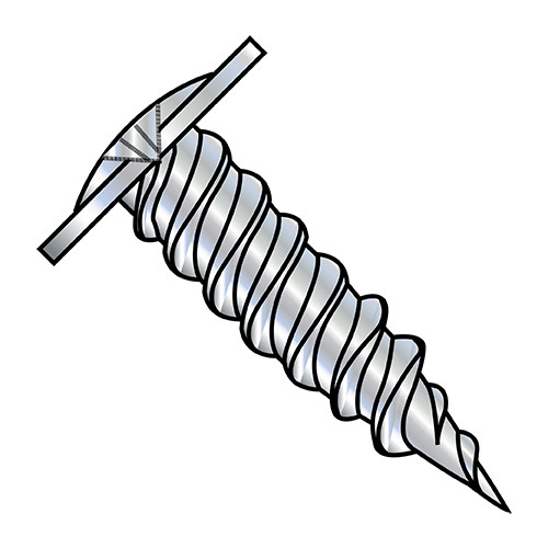 8X9/16 Phillips Modified Truss Self Piercing Screw Full Thread Sharp Point Zinc (Pack Qty 8,000) BC-0809PPM