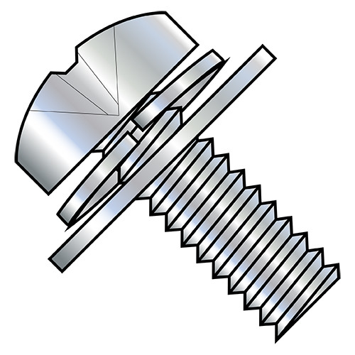 10-24X1/2 Phillips Pan Split Lock & Regular Flat Washer Sems Fully Threaded Zinc (Pack Qty 4,000) BC-1008SRPP