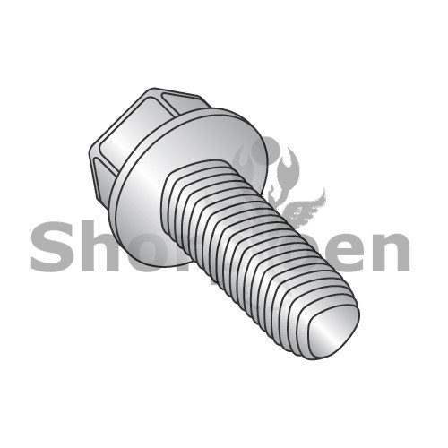 6-32X1/4 Unslotted Ind Hex Wash Thread Rolling Screws Full Thread 410 Stainless Passivate Wax (Pack Qty 10,000) BC-0604RW410