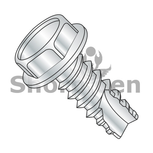 1/4-14X1/2 Unslotted Indented Hex Washer Thread Cutting Screw Type 25 Fully Threaded Zinc A (Pack Qty 3,000) BC-14085W