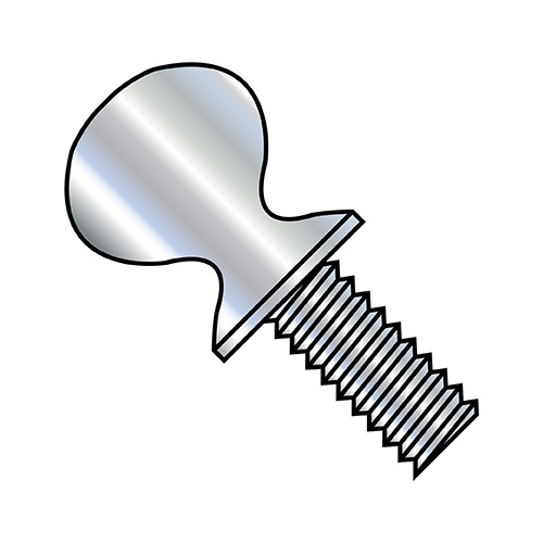 6-32X3/8 Thumb Screw With Shoulder Full Thread Zinc (Pack Qty 3,000) BC-0606TS