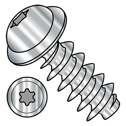M3-1.34X6 Metric 6 Lobe Round Washer PT Alternative Fully Threaded A2 Stainless Steel (Pack Qty 2,500) BC-M36PTTRWA2