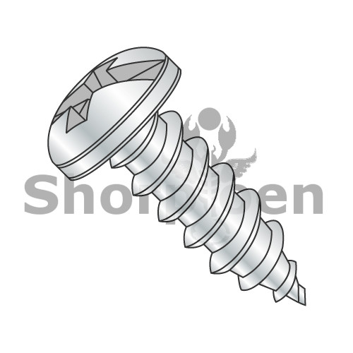 4-24X1/4 Combination Pan Head Self Tapping Screw Type A B Fully Threaded Zinc (Pack Qty 10,000) BC-0404ABCP