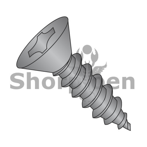 2-32X1/2 Phillips Flat Self Tapping Screw Type A B Fully Threaded Black Oxide (Pack Qty 10,000) BC-0208ABPFB