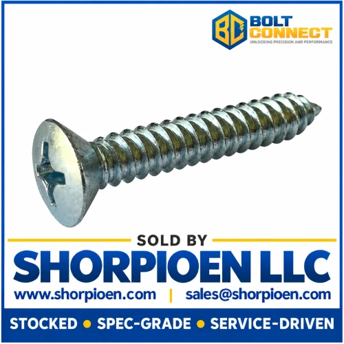 6-20X5/8 Phillips Oval Self Tapping Screw Type AB Fully Threaded Zinc (Pack Qty 10,000) BC-0610ABPO