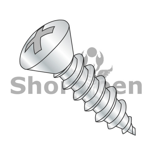10-16X2 1/2 Phillips Oval Self Tapping Screw Type AB Fully Threaded Zinc (Pack Qty 1,500) BC-1040ABPO