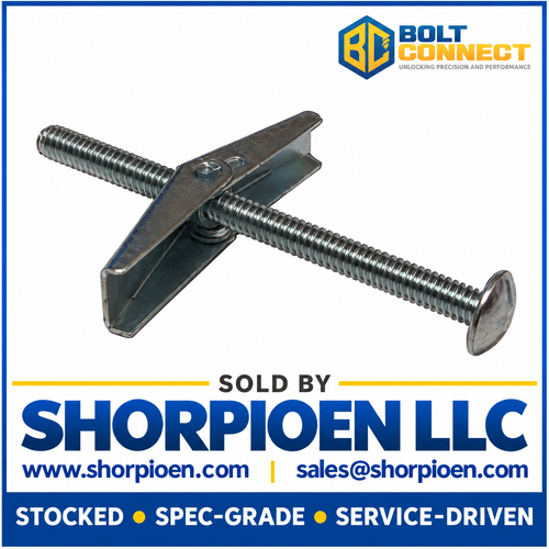 3/16X4 Combination Mushroom Head Toggle Bolt Zinc (Pack Qty 50) BC-1064TBCM