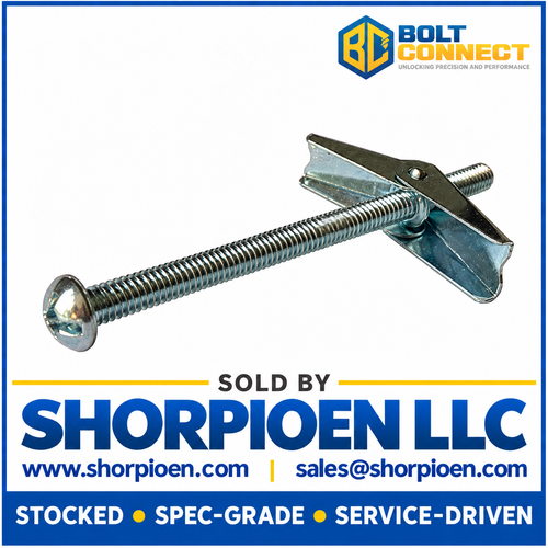 5/16X6 Combination Round Head Toggle Bolt Zinc (Pack Qty 25) BC-3196TBCR