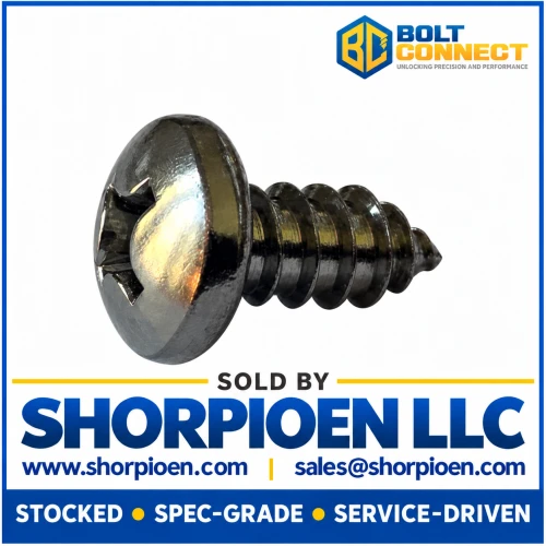 10-16X3/8 Phillips Pan Self Tapping Screw Type AB Fully Threaded 18-8 Stainless Steel (Pack Qty 4,000) BC-1006ABPP188
