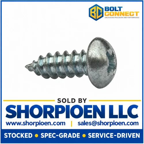 8-18X5/8 Phillips Round Self Tapping Screw Type A B Fully Threaded Zinc (Pack Qty 9,000) BC-0810ABPR