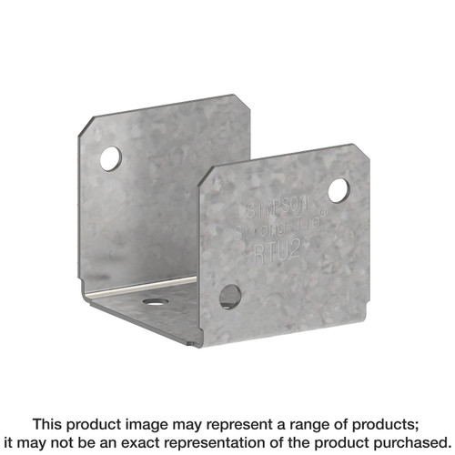 Simpson Strong-Tie RTU2 RTU 18-Gauge Galvanized Rigid Tie® Connector for 2x Joist, 2x Post