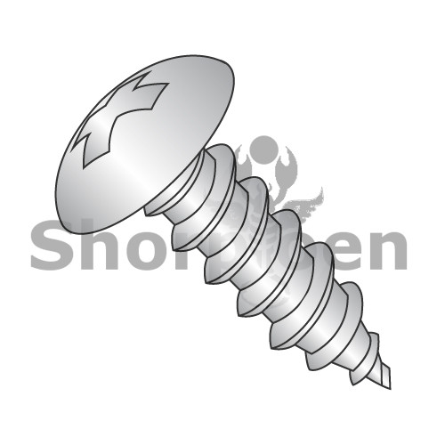 10-16X3/8 Phil Full Contour Truss Self Tapping Screw Type AB Full Thread 18-8 Stainless (Pack Qty 4,000) BC-1006ABPT188