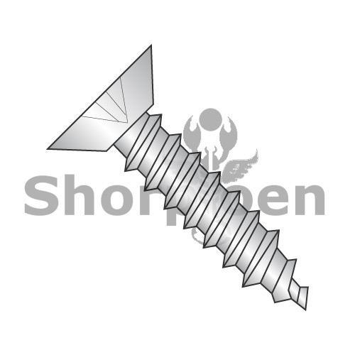 12X1/2 Phillips Flat Undercut Self Tapping Screw Type A B Fully Threaded 18-8 Stainless (Pack Qty 2,000) BC-1208ABPU188