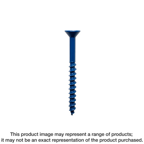 Simpson Strong-Tie TNT25134TFC75 Titen Turbo™ — 1/4 in. x 1-3/4 in. 6-Lobe Flat-Head Concrete and Masonry Screw, Blue (75-Qty)