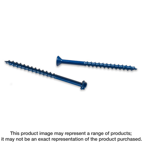 Simpson Strong-Tie TNT25214HC75 Titen Turbo™ — 1/4 in. x 2-1/4 in. Hex-Head Concrete and Masonry Screw, Blue (75-Qty)