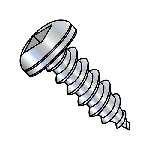 10-16X3/8 Square Recess Pan Self Tapping Screw Type A B Fully Threaded Zinc (Pack Qty 8,000) BC-1006ABQP