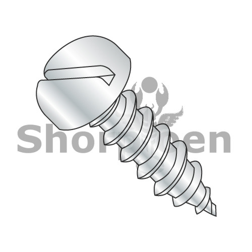 6-20X1 3/4 Slotted Pan Self Tapping Screw Type A B Fully Threaded Zinc (Pack Qty 4,000) BC-0628ABSP