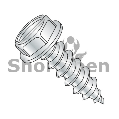 5/16-12X3/4 Slotted Indented Hex Washer Self Tapping Screw Type AB Fully Threaded Zinc (Pack Qty 1,500) BC-3112ABSW