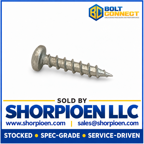 7-12X5/8 Phillips Pan Deep Thread Screw Type 17 Full Thread 18 8 Stainless Steel (Pack Qty 3,000) BC-0710DPP17188