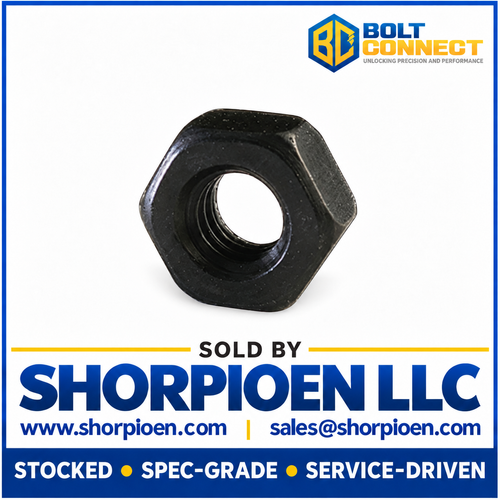 7/16-20 Heavy Hex Nut Black Oxide (Pack Qty 1,000) BC-44NHHB