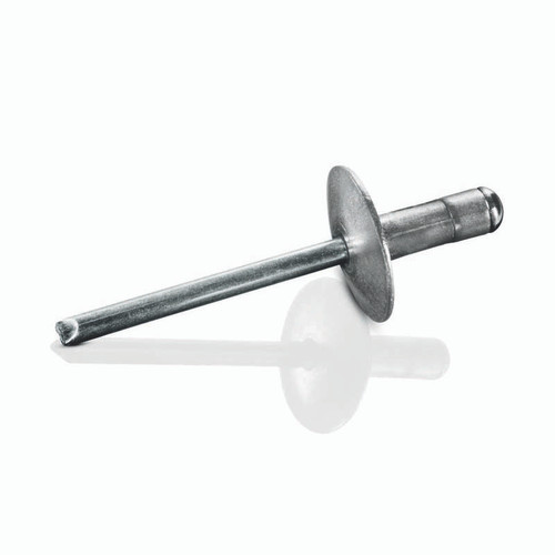 3/16" .500-.781  Goebel/Open End Blind Rivet Large Flange Aluminum-Stainless Steel (Pack Qty 2500) ABI-69-612LFMGCT