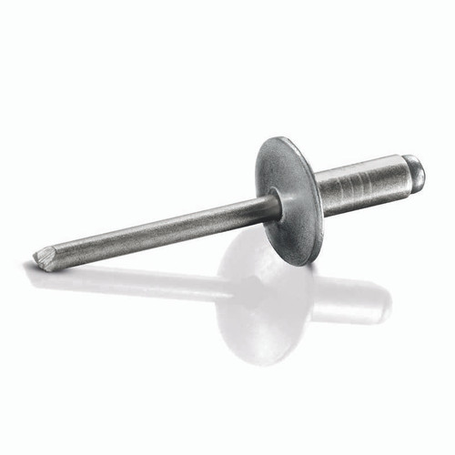 5/32" .188-.250 Goebel/Open End Blind Rivet Large Flange Stainless Steel-Stainless Steel  (Pack Qty 500) IBI-54LF