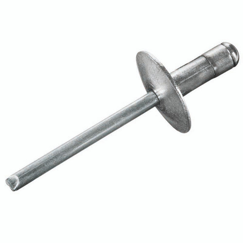 3/16" .250-.500 Goebel/Open End Blind Rivet Large Flange Aluminum-Steel (Pack Qty 250) ABS-65-68LFMGCT