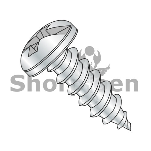 6-18X5/8 Combination (Slotted/Phil) Pan Head Self Tapping Screw Type A Full Thread Zinc (Pack Qty 10,000) BC-0610ACP