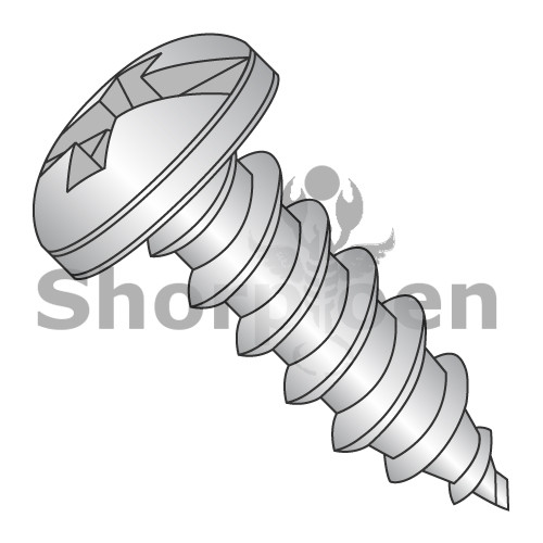 10-12X3/4 Combination (Slotted/Phil) Pan Self Tap Screw Type A Full Thread 18 8 Stainless Ste (Pack Qty 2,500) BC-1012ACP188