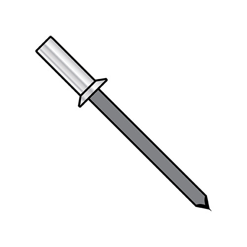 3/16X.12-.25 Countersunk Closed End Aluminum Rivet With Steel Mandrel Plain (Pack Qty 5,000) BC-ACSC64