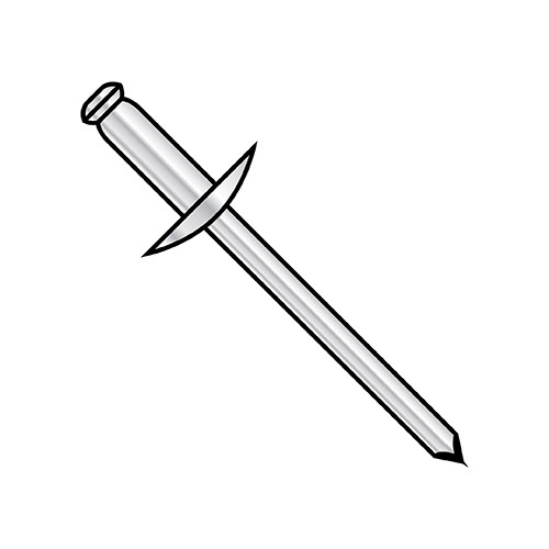 3/16X .876-1.0 Large Flange Aluminum Rivet With Aluminum Mandrel (Pack Qty 1,500) BC-ADA616L