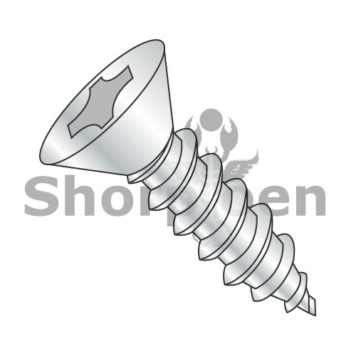 6-18X3 Phillips Flat Self Tapping Screw Type A Fully Threaded Zinc (Pack Qty 1,500) BC-0648APF