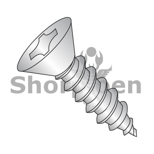 14-10X2 Phillips Flat Self Tapping Screw Type A Fully Threaded 18 8 Stainless Steel (Pack Qty 500) BC-1432APF188