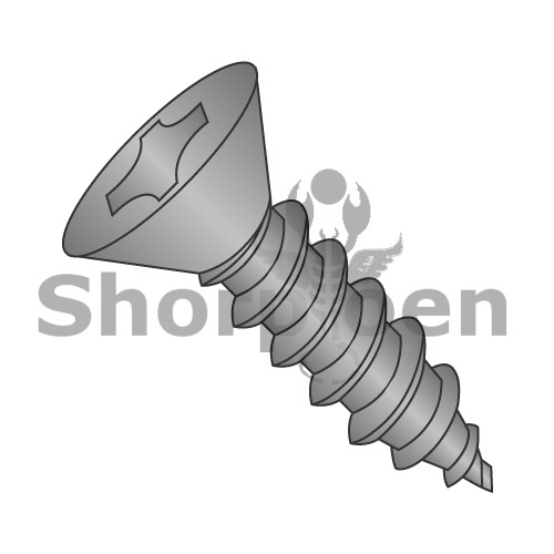 10-12X5/8 Phillips Flat Self Tapping Screw Type A Fully Threaded Black Zinc (Pack Qty 8,000) BC-1010APFBZ