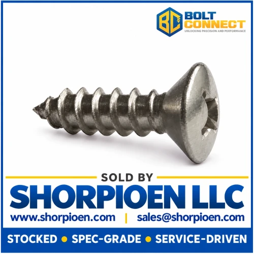 14-10X3/4 Phillips Oval Self Tapping Screw Type A Fully Threaded 18-8 Stainless Steel (Pack Qty 1,000) BC-1412APO188
