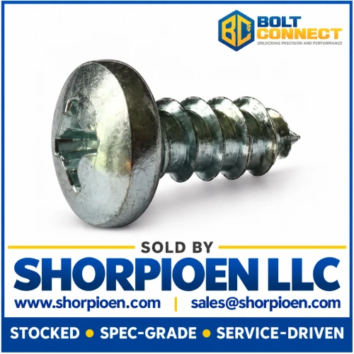 6-18X1 Phillips Pan Self Tapping Screw Type A Fully Threaded Zinc (Pack Qty 9,000) BC-0616APP