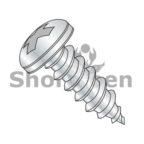 8-15X1 Phillips Pan Self Tapping Screw Type A Fully Threaded Zinc (Pack Qty 5,000) BC-0816APP