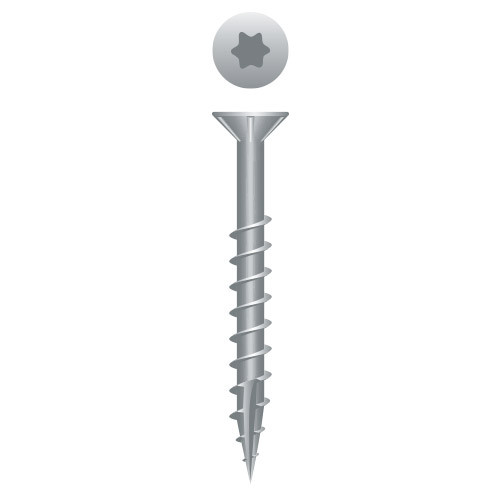 10 x 3 316 Stainless Steel Star Drive Flat Head w/Nibs, Coarse Thread, Type 17 (Pack Qty 60) XT1030MGI