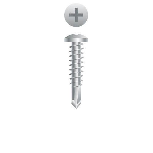 10-16 x 1-1/2 410 Stainless Steel Phillips Pan Head, Self-Drilling, Passivated & Waxed Point# 3 (Pack Qty 500) 4P110V
