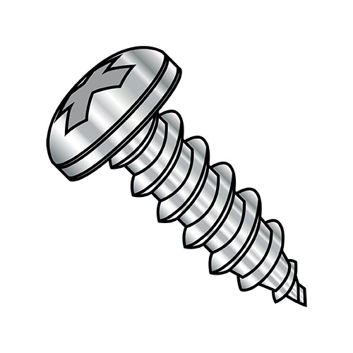 10-12X2 1/4 Phillips Pan Self Tapping Screw Type A Fully Threaded 18 8 Stainless Steel (Pack Qty 750) BC-1036APP188